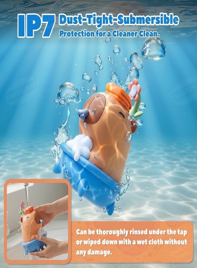 UNEEDE Capybara Hand Soap Dispenser, Automatic Touchless Foaming with Advanced Sensor, IP7 Waterproof, Portable & Wall Mount Rechargeable, 9.5oz/280ml, Cute Soft Silicone for Bathroom, Decor Gifts - Image 4