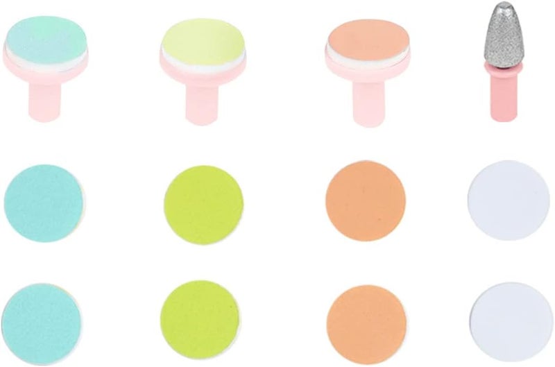 FANSIDI Electric Baby Nail File Replacement Pads- Electric Baby Nail Trimmer Clipper Sandpaper Pads (Pink) - Image 1