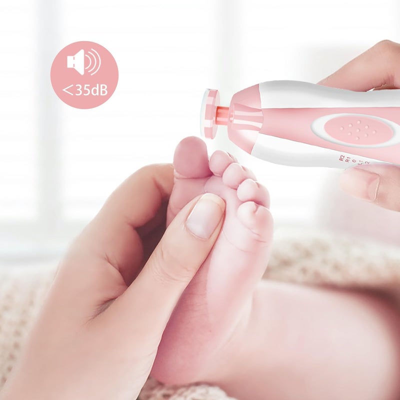 FANSIDI Electric Baby Nail File Replacement Pads- Electric Baby Nail Trimmer Clipper Sandpaper Pads (Pink) - Image 5