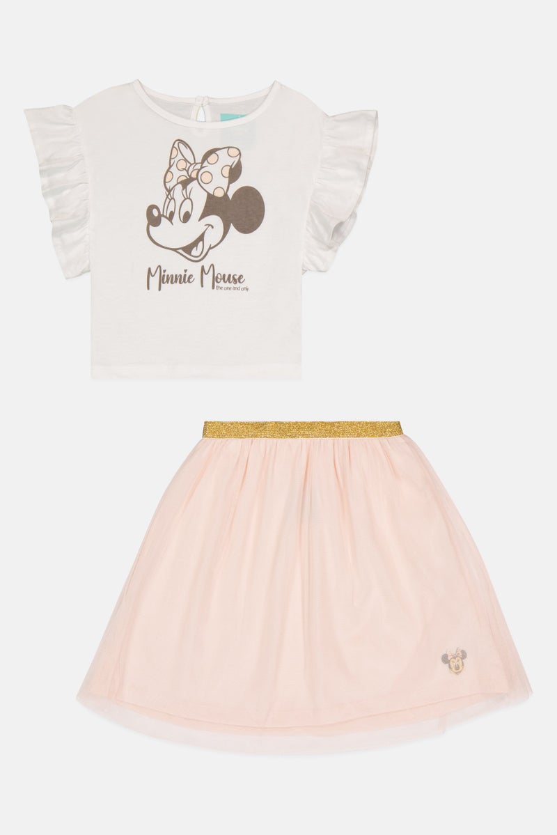 Disney Baby Toddlers Girl 2 Pieces Graphic Print Top And Skirt Set, Multicolor - Image 3