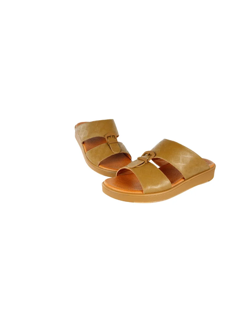 barjeel uno Barjeel Uno Mens Elegant Arabic Sandals SP1-018 Beige