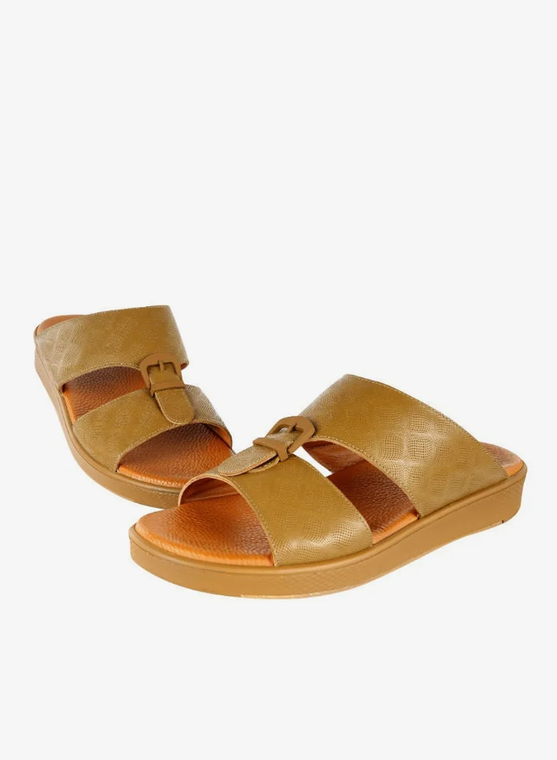 Barjeel Uno Mens Elegant Arabic Sandals SP1-018 Beige