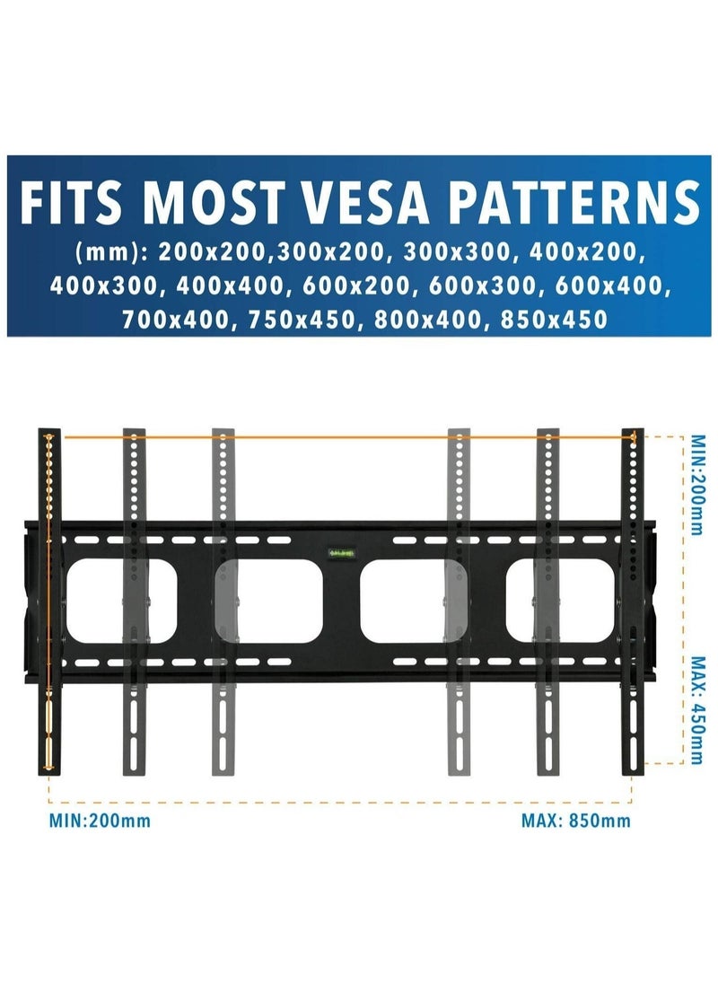 ELTRAZONE TV Wall Mount Bracket | 42 43 50 55 58 65 70 75 80 Inch | 220 Pound Capacity | VESA Compatible | Low Profile | Flat Screens - Image 2