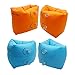 10Leccion 2 Pack Inflatable Arm Floaties for Toddlers Blow up Water Wings for Kids Swimming Arm Bands Floatation for Children and Adults 30150LBSBlue and Orange - Image 3