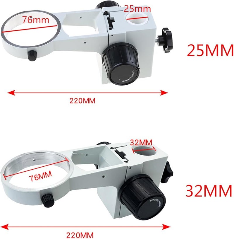 White Microscope Adapter For Stereo Focus Arm Head Holder 32cm Size - Image 3