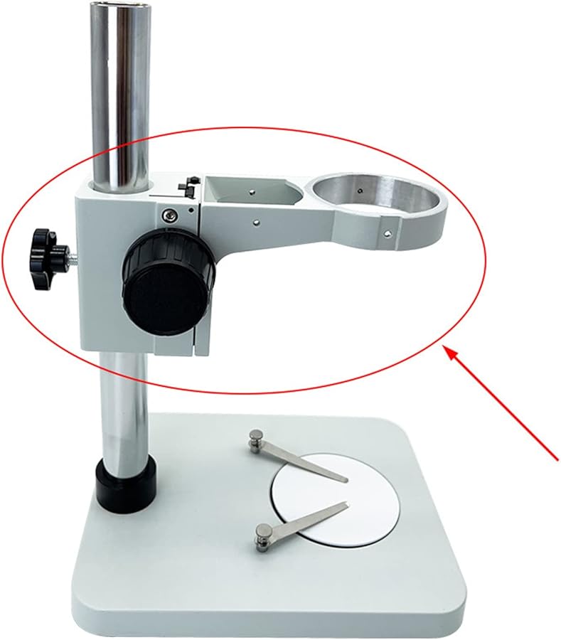 White Microscope Adapter For Stereo Focus Arm Head Holder 32cm Size - Image 4