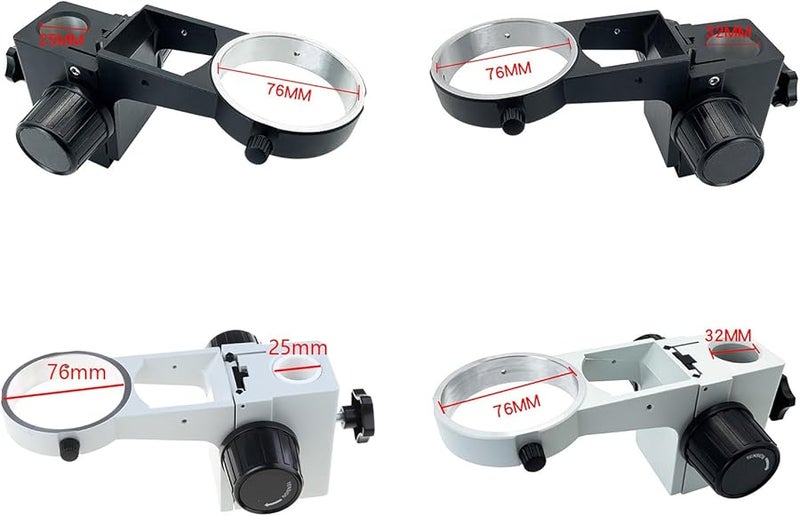 White Microscope Adapter For Stereo Focus Arm Head Holder 32cm Size - Image 5