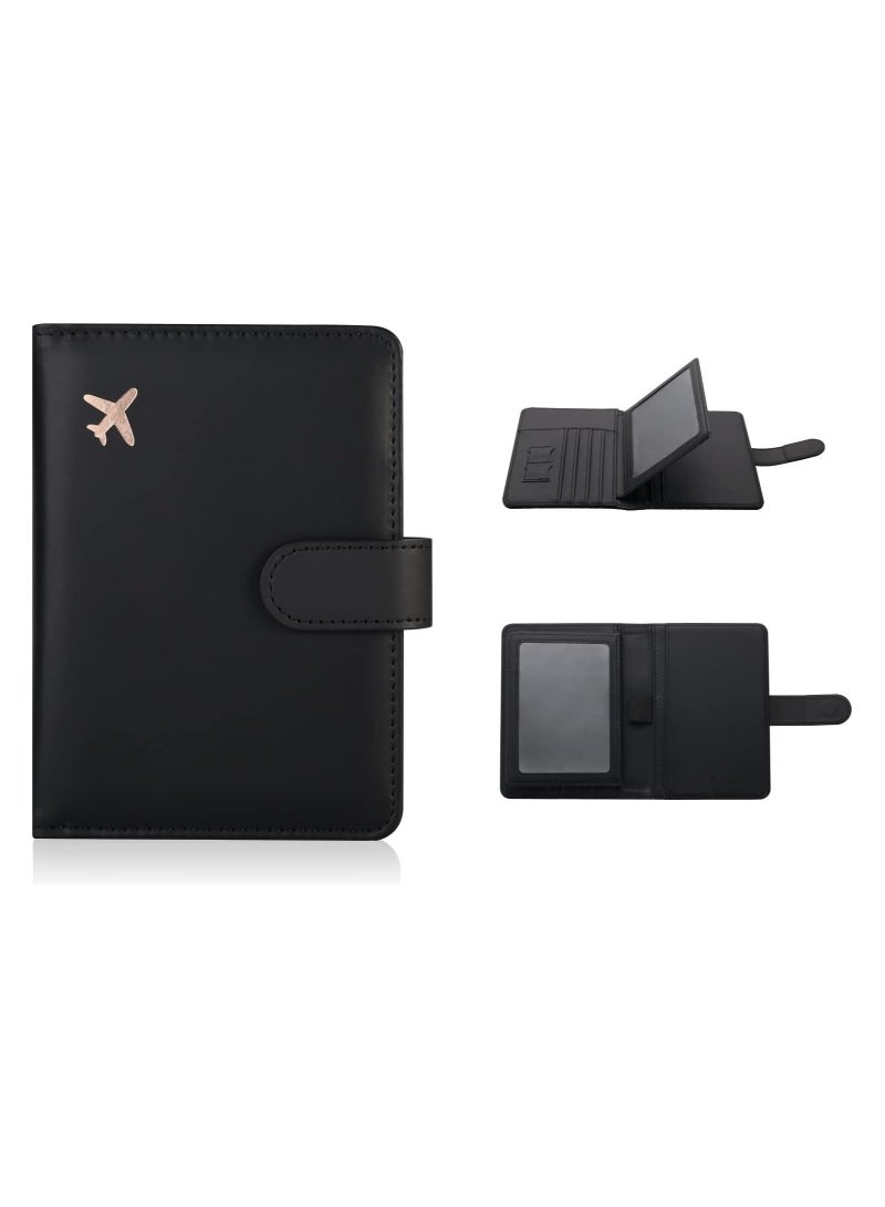Leather Passport Holder Covers Case, Waterproof Rfid Blocking Travel Wallet Passport - Image 1