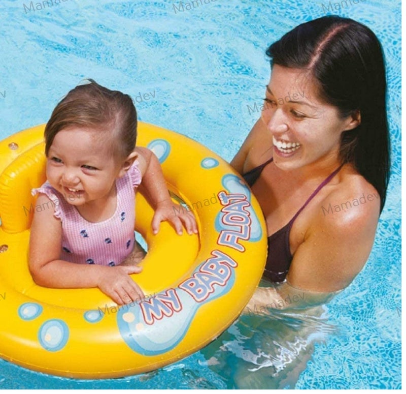 Mamadev ®:- Baby Bath Swimming Ring Swim Tube Inflatable for Girls Boys Kids Swimming Tube(1 to 3 Years)(Multi Color)(1 PIS) - Image 2