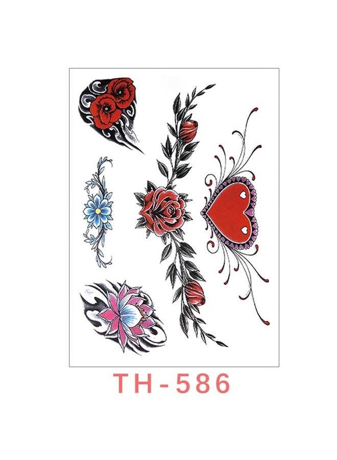 8 Sheets Tattoos Stickers Waterproof Temporary Fun Tattoo Waist Tattoo Cover Scar Female Tattoo Waterproof Female Belly Tattoo for Women and Girls