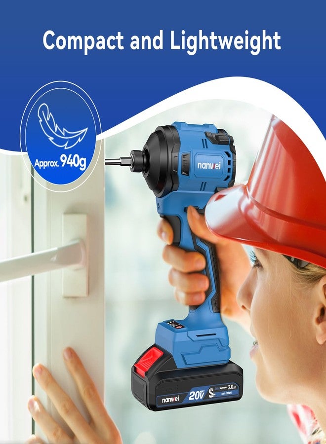 NANWEI Impact Driver Compatible with Makita 18V Batteries, 240N·m, Brushless Motor, 1/4'' Hex Shank, Forward Rotation with 4-Speed Setting, Reverse Rotation with Auto-Stop Function (Tool Only) - Image 2