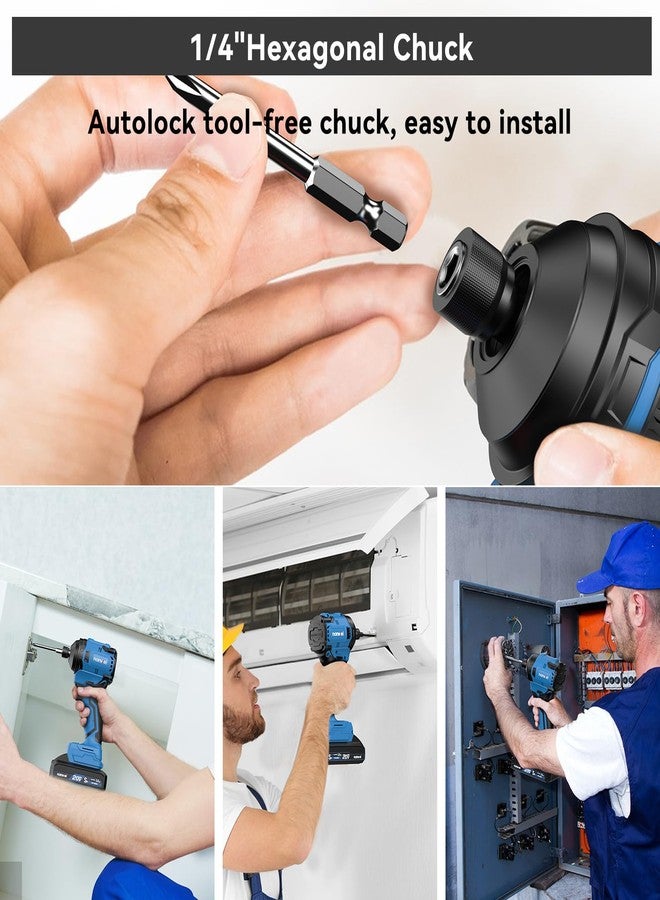 NANWEI Impact Driver Compatible with Makita 18V Batteries, 240N·m, Brushless Motor, 1/4'' Hex Shank, Forward Rotation with 4-Speed Setting, Reverse Rotation with Auto-Stop Function (Tool Only) - Image 5