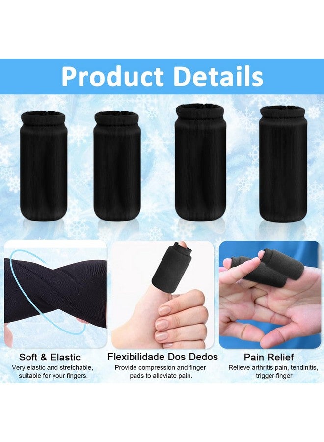 HANNEA® 4Pcs Ice Cool Finger Sleeves, Finger Protection, Gel Finger Support Protector Gloves for Trigger Finger, Finger Arthritis, swelling, Tendonitis, Sore Knuckle, Finger Injure, Pain Relief - Image 5