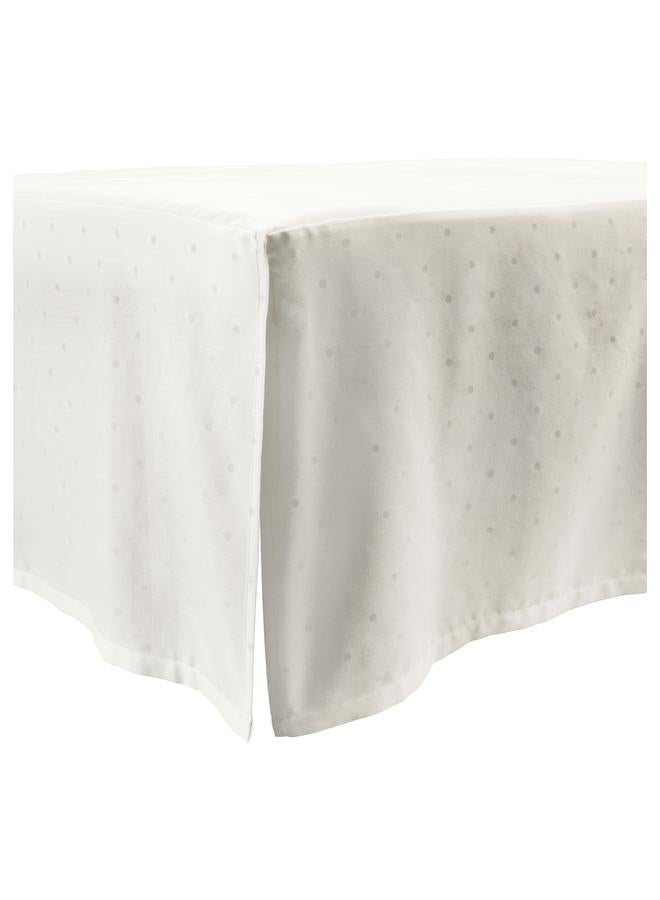 Zaboon Cot Skirt, Dotted/White, 60X120 Cm - Image 1