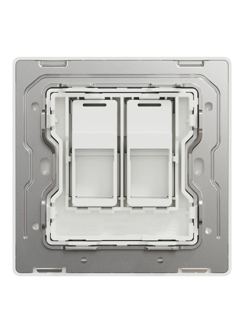 Schneider Electric Unica X RJ45 Central Plate - Jet Black - Image 2