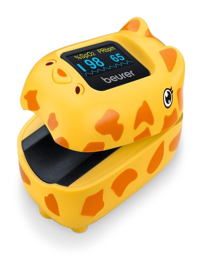 Beurer German Engineering P0 13 Kid's Pulse Oximeter I Fingertip Home Pulse Oximeter I Displays SPO2 and Heart Rate & I Has 4 rotation views I Easy One-Button Operation I 3 years warranty I Yellow in Color - Image 1