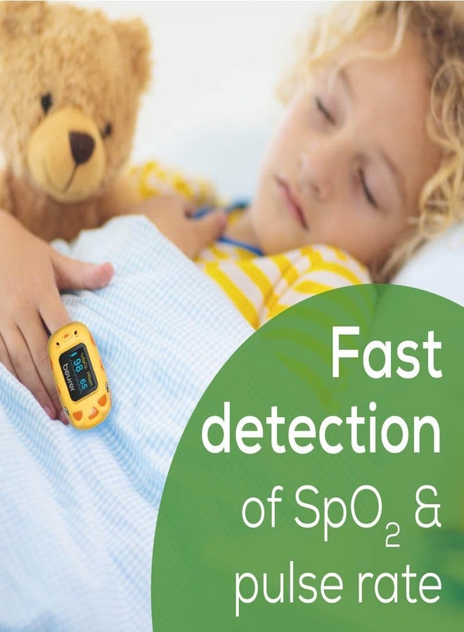 Beurer German Engineering P0 13 Kid's Pulse Oximeter I Fingertip Home Pulse Oximeter I Displays SPO2 and Heart Rate & I Has 4 rotation views I Easy One-Button Operation I 3 years warranty I Yellow in Color - Image 2