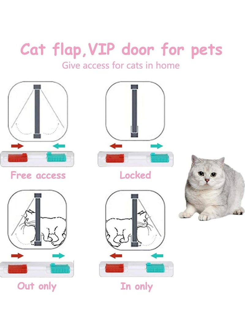 Generic Cat Door Flap (Outer Size 7.5" x 7.8"), Pet Supplies 4 Way Locking for Interior Exterior Doors, Weatherproof Pet Door Window for Cats Doggie Kitties & Kittens, Easy to Installation  - Image 4