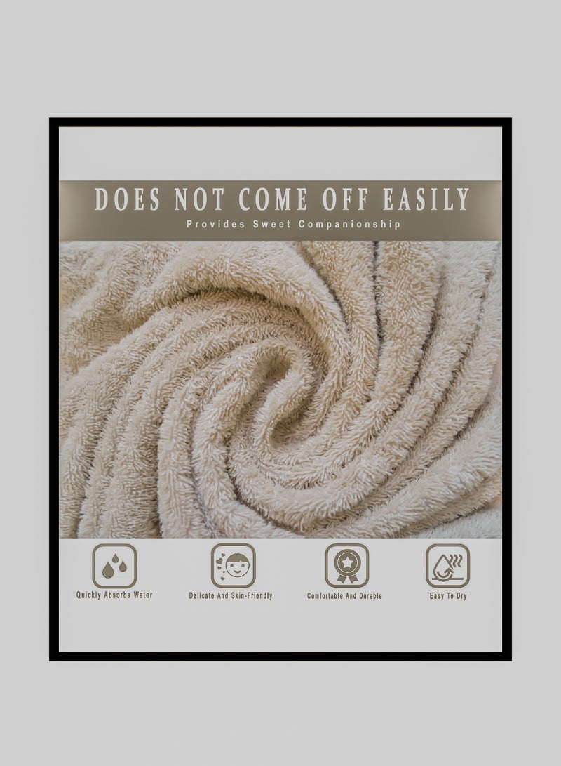 AZM Baby Bath Towel With Hood - Cream - Image 5