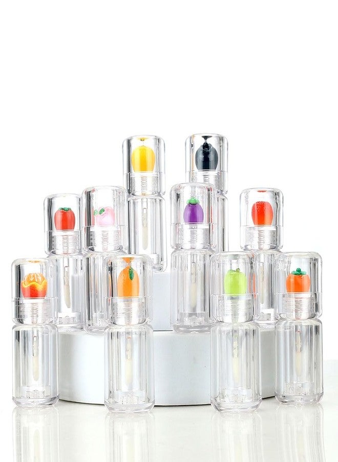COSIDEA 10pcs 3.5ml 0.12oz Empty Chunky lip gloss tubes with clear wand for lip color Cute Fruit lipgloss tube container - Image 2