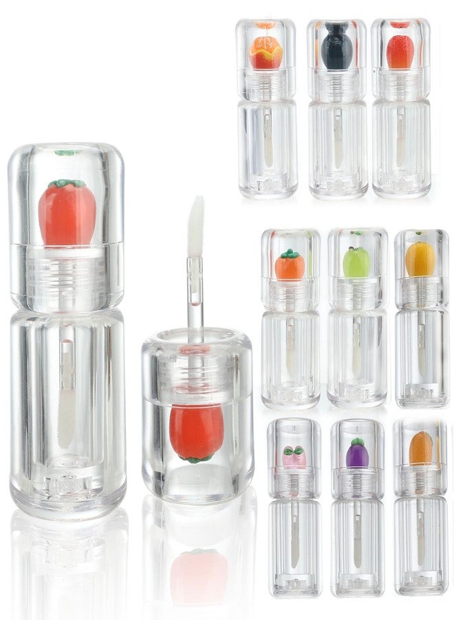 COSIDEA 10pcs 3.5ml 0.12oz Empty Chunky lip gloss tubes with clear wand for lip color Cute Fruit lipgloss tube container - Image 1