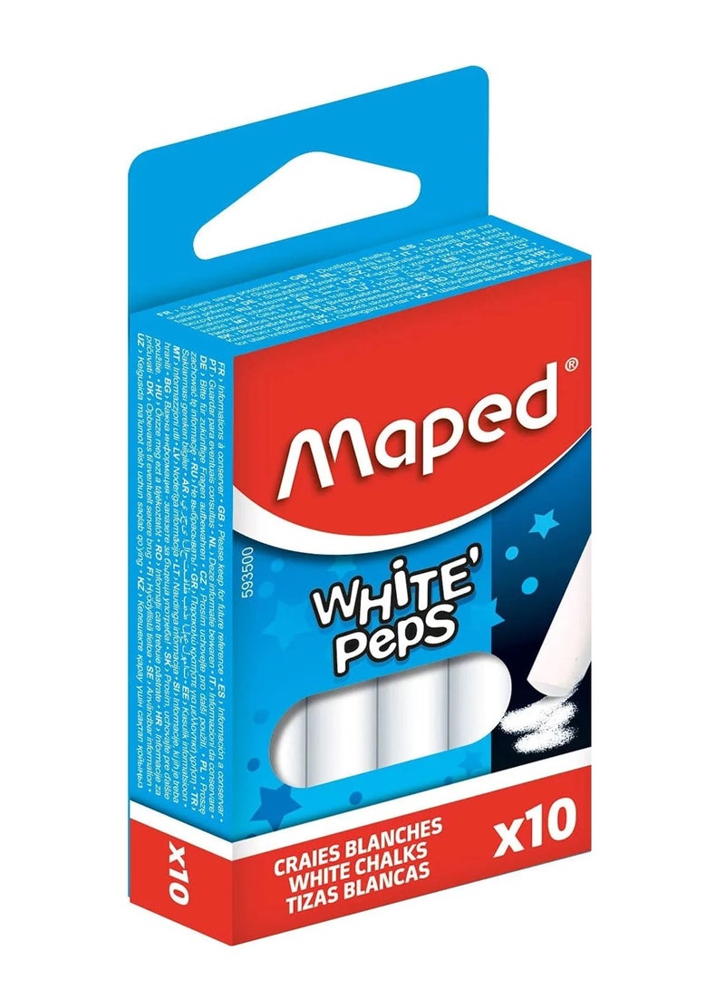 Maped 100-Piece White Chalk Sticks - Image 2