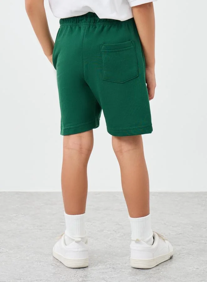Styli Styli Boys School Uniform Solid Shorts with Drawstring