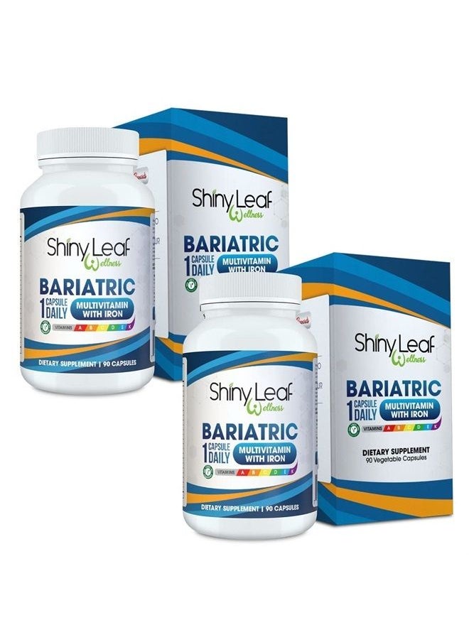 Shiny Leaf One Daily Bariatric Multivitamin with 45 mg of Iron 90 Ct Capsule for Post Weight Loss Surgery (WLS), Sleeve, and Mini Gastric Bypass Patients (6 Month Supply)  - Image 2