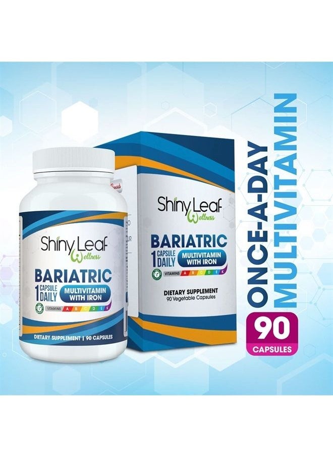 Shiny Leaf One Daily Bariatric Multivitamin with 45 mg of Iron 90 Ct Capsule for Post Weight Loss Surgery (WLS), Sleeve, and Mini Gastric Bypass Patients (6 Month Supply)  - Image 4