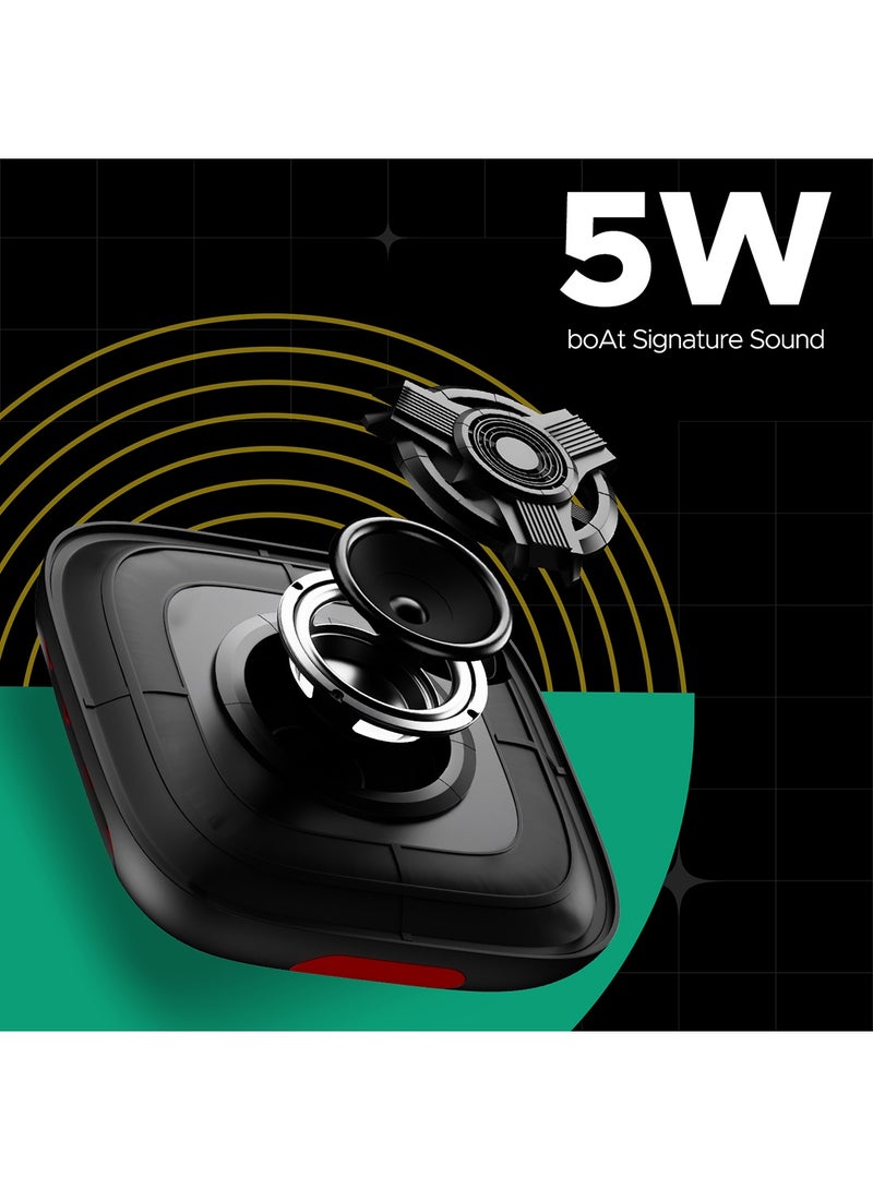 boAt Stone 190 Pro w/ 5W Signature Sound, Up to 12hrs of Playtime, TWS Feature, Built-in Mic, Bluetooth v5.3, AUX Port, TF Card Connectivity, IPX6 & Type-C Bluetooth Speaker Raging Black - Image 2