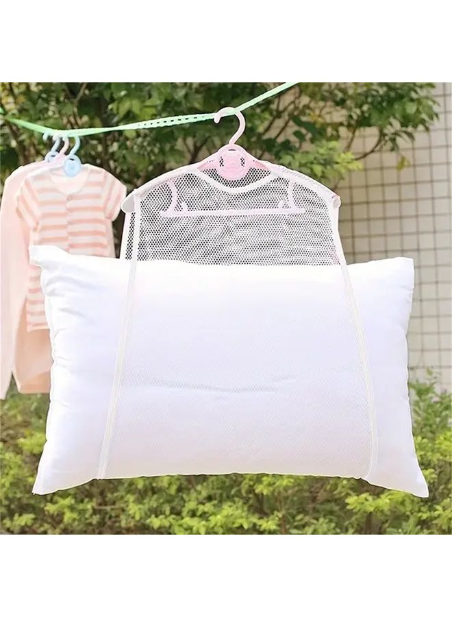 White Heavy Duty Laundry Drying Net Hanging Hook Space Saving Mesh Organizer - Image 3