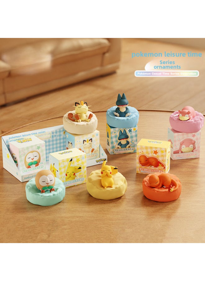 Generic - Langbowang Genuine Baokemeng Leisure Time Series Desktop Ornaments Sleeping Posture Second Generation Car Handset-Color:Small Fire Dragon [96 In Full Box]] - Image 1