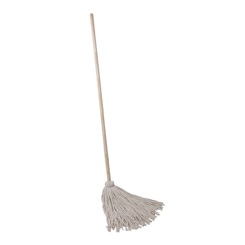 Boardwalk BWK124C 24 oz Cotton Fiber Head Deck Mop with 54 in Wooden Handle 6Pack - Image 1