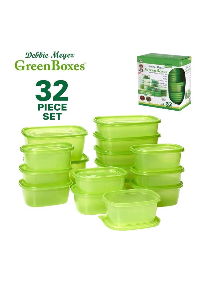Debbie Meyer UltraLite GreenBox | Reusable Plastic Airtight Food Storage Containers with Lids, Keeps Fruit, Vegetables Fresh Longer, Perfect for in the Fridge Travel On-The-Go or Lunch | 32 Piece Set - Image 2