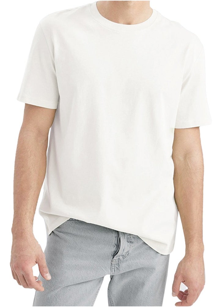 Nileton Relaxed Fit T-shirt For Men – Cotton - Half Sleeves Crew Neck Tee  - Image 1