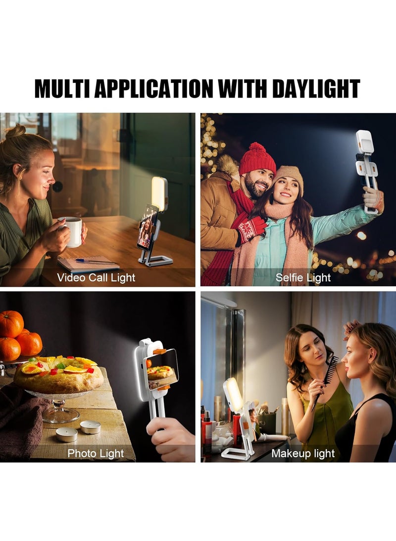 D2 pro Selfie Light for iPhone, Rechargeable RGB Video Light for Phone with CRI95 Adjustable Brightness, Portable Phone Light Perfect for Selfies, Videos, Photography, Makeup, TikTok, YouTube - Image 2