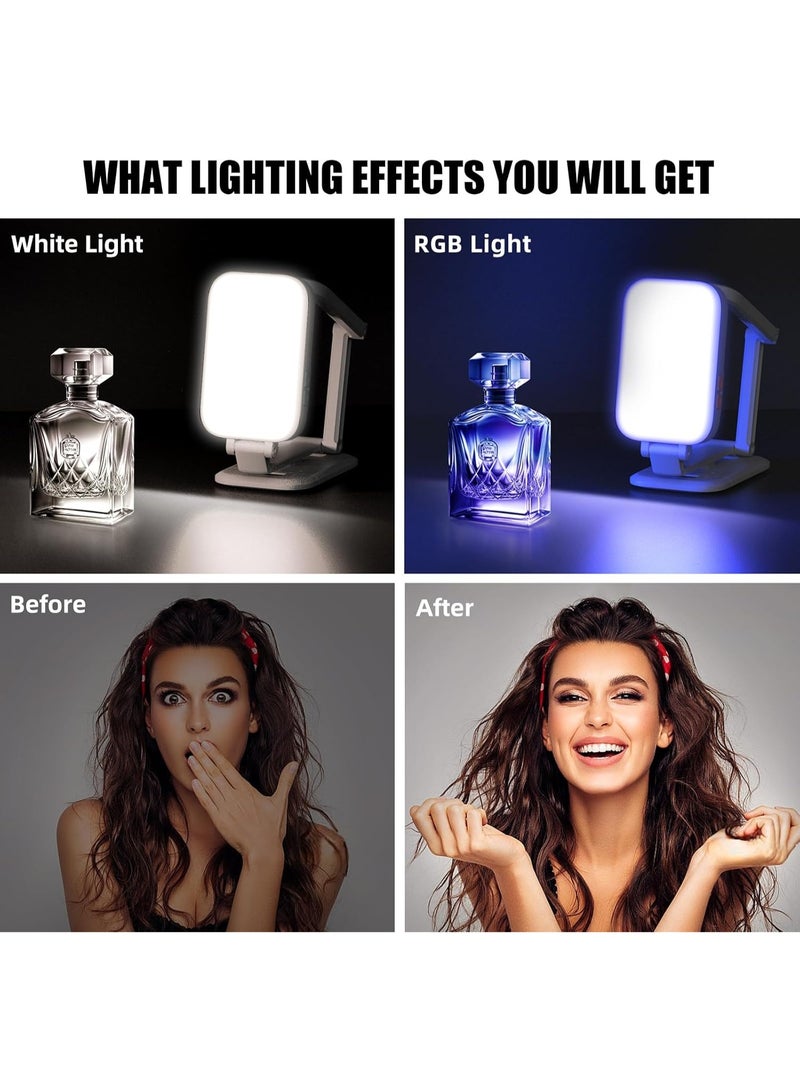 D2 pro Selfie Light for iPhone, Rechargeable RGB Video Light for Phone with CRI95 Adjustable Brightness, Portable Phone Light Perfect for Selfies, Videos, Photography, Makeup, TikTok, YouTube - Image 3