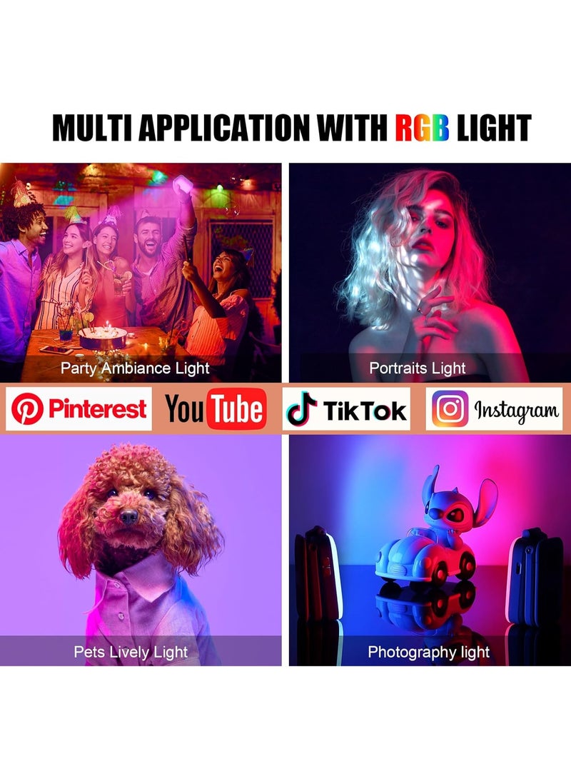 D2 pro Selfie Light for iPhone, Rechargeable RGB Video Light for Phone with CRI95 Adjustable Brightness, Portable Phone Light Perfect for Selfies, Videos, Photography, Makeup, TikTok, YouTube - Image 5