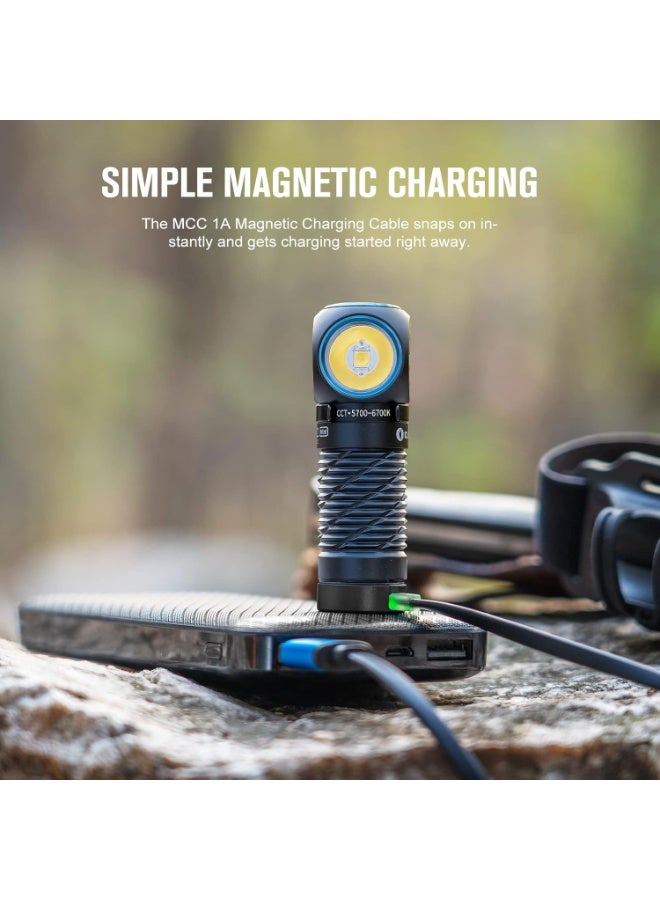 OLIGHT Perun 2 Mini Headlamp 1100 Lumens LED Head Flashlight, Rechargeable Headlight with Red Light Option, Great for Working, Hiking, Camping and Climbing (Black Cool White: 5700~6700K) - Image 5