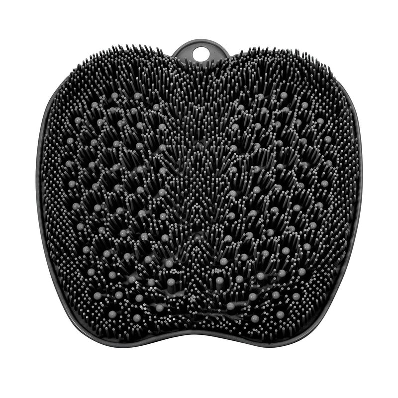 BESKAR Larger Shower Foot Scrubber Mat with Non-Slip Suction Cups- Cleans, Smooths, Exfoliates & Massages your Feet Without Bending, Improve Foot Circulation & Soothes Tired Feet- Black - Image 1