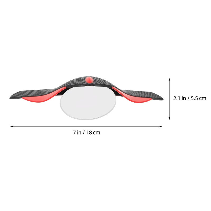 Universal Car Convex Blind Spot Mirror 5cm Round Lens Carbon Fiber Rain Visor - Image 3
