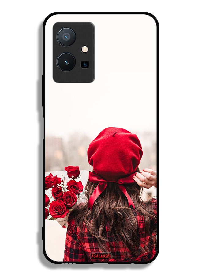 Tolwak Vivo Y75 5G Protective Case Cover Holding Flowers - Image 2