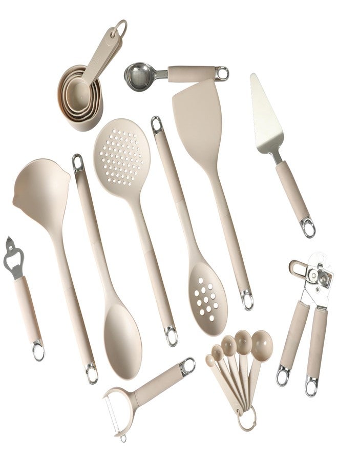 Gibson Home 20-Piece Kitchen Gadget & Tool Set - Nylon Cooking Utensils Spatulas, Ladle, Skimmer, Serving Spoons, Measuring Cups & Spoons, Can Opener, Peeler, Ice Cream Scoop & More - Image 1