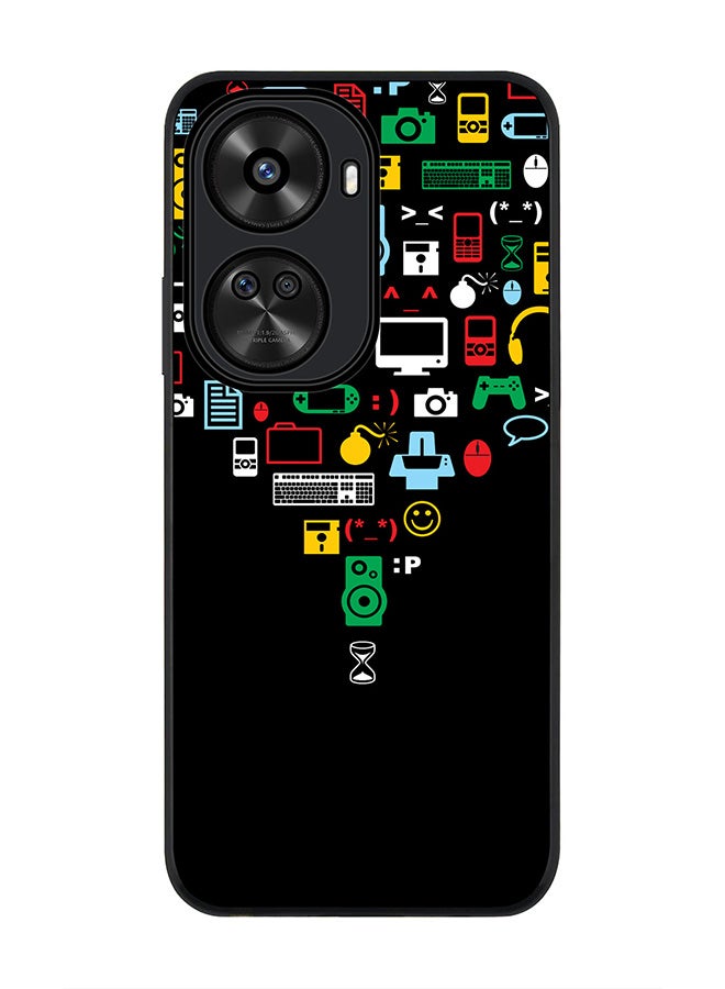 Stylizedd Rugged Black edge case for Huawei nova 12 SE / Huawei nova 11 SE 4G, Slim fit Case Flexible Anti Drop TPU Gel Thin Cover - Convergence (Black) - Image 1