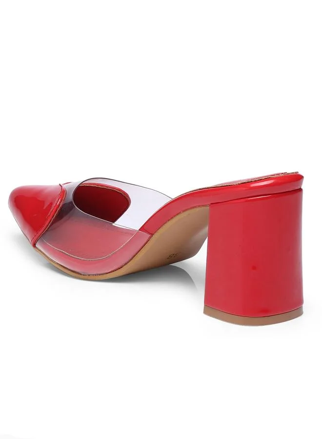 GNIST GNIST Plain Pointed Toe Block Heel Mules