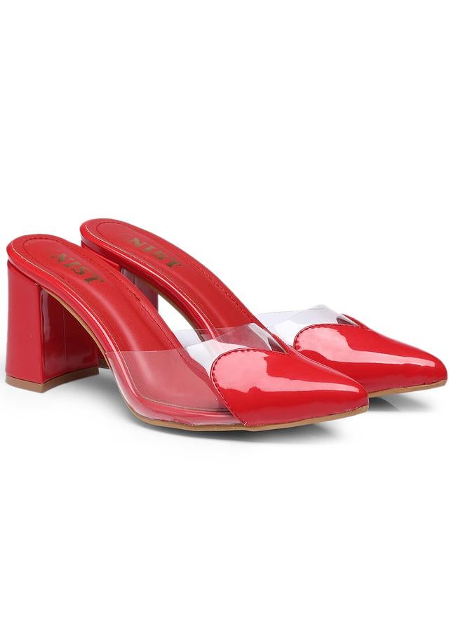 GNIST GNIST Plain Pointed Toe Block Heel Mules  - Image 4