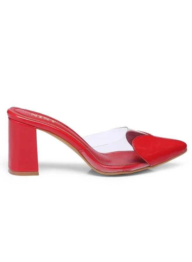 GNIST GNIST Plain Pointed Toe Block Heel Mules