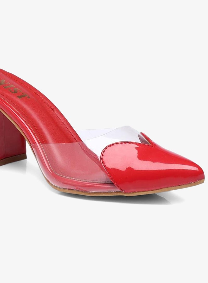 GNIST Plain Pointed Toe Block Heel Mules - Image 3