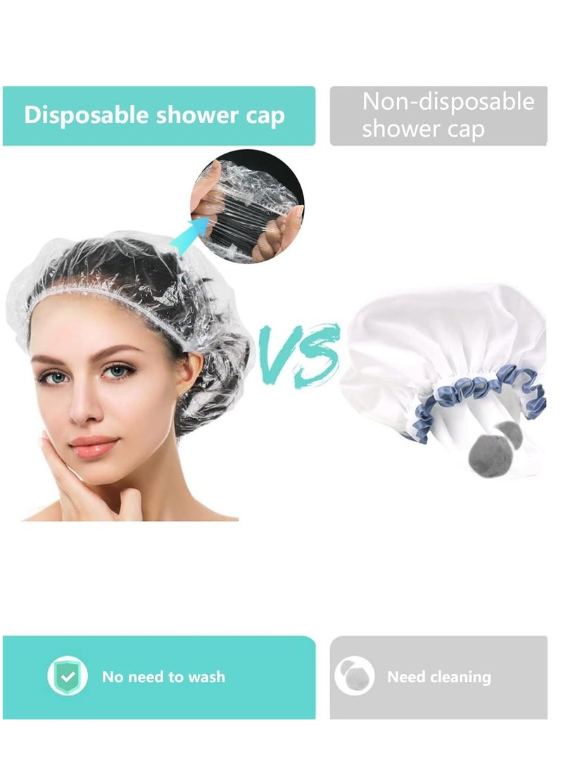 30 Pieces Clear Disposable Shower Caps, Perfect for Travel and Home Use, Includes 20.5 Inch Large Plastic Hair Caps, Perfect for Women in Hotels and Homes. - Image 3