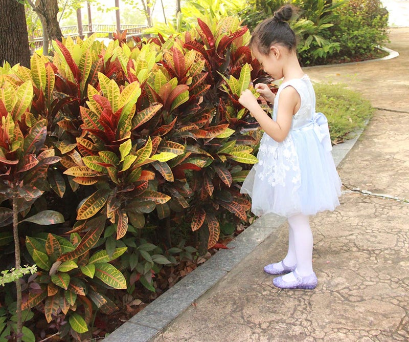 GUGUYeah Purple Princess Costumes Cute Jelly Flats Shoes,Cosplay Birthday Party Dress Up Sandals for Little Girls, Toddler or Kids - Image 3